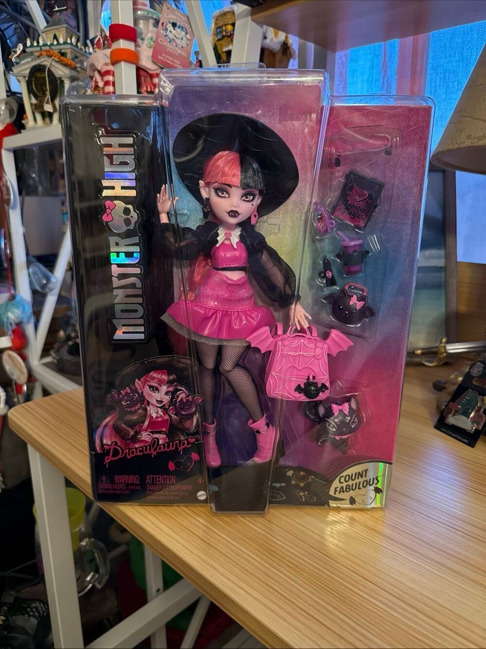 Monster High Creepover Party Draculaura Doll With Count Fabulous Pet Bat NRFB